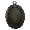 Zinc Alloy Cabochon Settings. Fashion Jewelry Findings. 40x28mm Inner dia：27.9x20mm. Sold by Bag      
