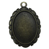 Zinc Alloy Cabochon Settings. Fashion Jewelry Findings. 40x28mm Inner dia：27.9x20mm. Sold by Bag      