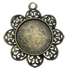Zinc Alloy Cabochon Settings. Fashion Jewelry Findings. 39x33mm Inner dia：20mm. Sold by Bag      
