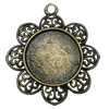 Zinc Alloy Cabochon Settings. Fashion Jewelry Findings. 39x33mm Inner dia：20mm. Sold by Bag      