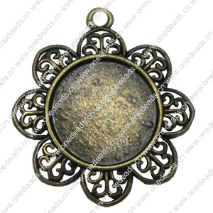 Zinc Alloy Cabochon Settings. Fashion Jewelry Findings. 39x33mm Inner dia：20mm. Sold by Bag      