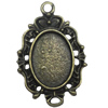 Zinc Alloy Cabochon Settings. Fashion Jewelry Findings. 29x18.5mm Inner dia：14.9x10.8mm. Sold by Bag    
