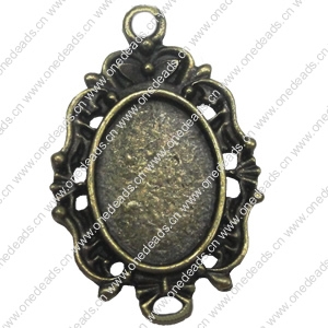 Zinc Alloy Cabochon Settings. Fashion Jewelry Findings. 29x18.5mm Inner dia：14.9x10.8mm. Sold by Bag    