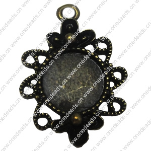 Zinc Alloy Cabochon Settings. Fashion Jewelry Findings. 30x21mm Inner dia：13mm. Sold by Bag    