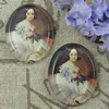 Glass Cabochons, Fashion accessories For settings, 30x40mm,Sold by PC
