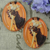 Glass Cabochons, Fashion accessories For settings, 30x40mm,Sold by PC
