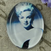 Glass Cabochons, Fashion accessories For settings, 30x40mm,Sold by PC
