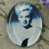 Glass Cabochons, Fashion accessories For settings,13x18mm, Sold by PC
