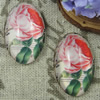 Glass Cabochons, Fashion accessories For settings, 30x40mm,Sold by PC