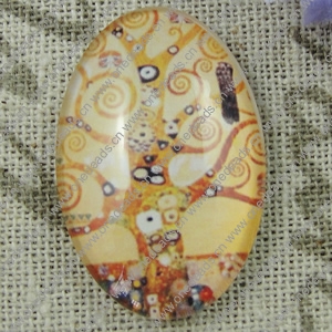 Glass Cabochons, Fashion accessories For settings, 30x40mm,Sold by PC