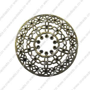Brooch/Hairpin Head, Fashion Zinc Alloy Jewelry Findings. Flower 45mm Sold by Bag     