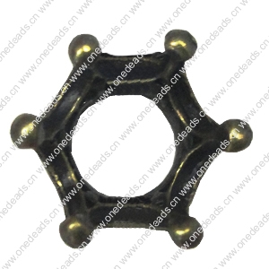 Spacer beads, Fashion Zinc Alloy jewelry findings, 12.5mm，Hole size:6mm. Sold by bag 