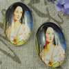 Glass Cabochons, Fashion accessories For settings,13x18mm, Sold by PC