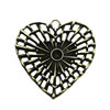 Zinc alloy Pendant, Fashion jewelry findings, Many colors for choice, Heart 31x30.5mm, Sold By Bag