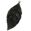 Zinc alloy Pendant, Fashion jewelry findings, Many colors for choice,Leaf 71x32mm, Sold By Bag