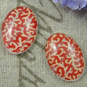 Glass Cabochons, Fashion accessories For settings,20x30mm, Sold by PC