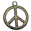 Zinc alloy Pendant, Fashion jewelry findings, Many colors for choice,Peace 27x23mm, Sold By Bag