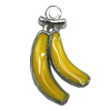 Zinc alloy Pendant, Fashion jewelry findings, Many colors for choice,Fruit 25x15mm, Sold By Bag