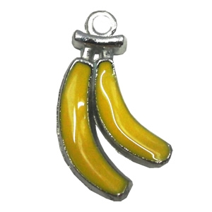 Zinc alloy Pendant, Fashion jewelry findings, Many colors for choice,Fruit 25x15mm, Sold By Bag