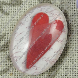 Glass Cabochons, Fashion accessories For settings, 30x40mm,Sold by PC