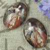 Glass Cabochons, Fashion accessories For settings, 30x40mm,Sold by PC
