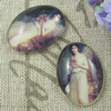 Glass Cabochons, Fashion accessories For settings, 30x40mm,Sold by PC