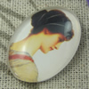 Glass Cabochons, Fashion accessories For settings, 30x40mm,Sold by PC