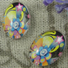 Glass Cabochons, Fashion accessories For settings, 30x40mm,Sold by PC
