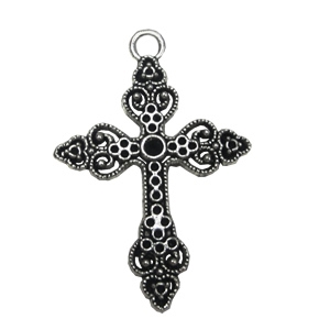 Pendant settings. Fashion Zinc Alloy Jewelry Findings. Cros 50x32mm, Sold by Bag   
