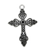 Pendant settings. Fashion Zinc Alloy Jewelry Findings. Cros 50x32mm, Sold by Bag   
