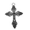 Pendant settings. Fashion Zinc Alloy Jewelry Findings. Cros 50x32mm, Sold by Bag   