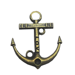 Zinc alloy Pendant, Fashion jewelry findings, Many colors for choice,Anchor 22x19mm, Sold By Bag