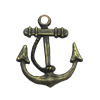 Zinc alloy Pendant, Fashion jewelry findings, Many colors for choice,Anchor 23x20mm, Sold By Bag
