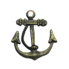 Zinc alloy Pendant, Fashion jewelry findings, Many colors for choice,Anchor 23x20mm, Sold By Bag