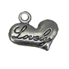 Zinc alloy Pendant, Fashion jewelry findings, Many colors for choice,Heart 15x16mm, Sold By Bag