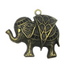 Zinc alloy Pendant, Fashion jewelry findings, Many colors for choice,Animal 56x62mm, Sold By PC
