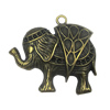 Zinc alloy Pendant, Fashion jewelry findings, Many colors for choice,Animal 56x62mm, Sold By PC