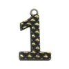 Zinc alloy Pendant, Fashion jewelry findings, Many colors for choice,Arabicnumerals 25x15mm, Sold By Bag