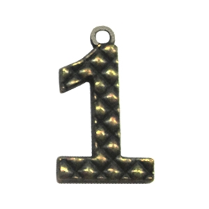 Zinc alloy Pendant, Fashion jewelry findings, Many colors for choice,Arabicnumerals 25x15mm, Sold By Bag
