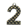 Zinc alloy Pendant, Fashion jewelry findings, Many colors for choice,Arabicnumerals 25x15mm, Sold By Bag