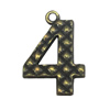 Zinc alloy Pendant, Fashion jewelry findings, Many colors for choice,Arabicnumerals 24x17mm, Sold By Bag
