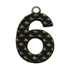 Zinc alloy Pendant, Fashion jewelry findings, Many colors for choice,Arabicnumerals 25x16mm, Sold By Bag
