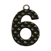 Zinc alloy Pendant, Fashion jewelry findings, Many colors for choice,Arabicnumerals 25x16mm, Sold By Bag