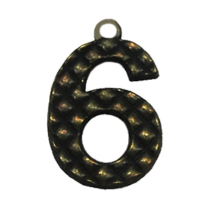 Zinc alloy Pendant, Fashion jewelry findings, Many colors for choice,Arabicnumerals 25x16mm, Sold By Bag
