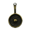 Pendant settings. Fashion Zinc Alloy Jewelry Findings.Saucepan  32x17mm, Sold by Bag  
