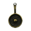 Pendant settings. Fashion Zinc Alloy Jewelry Findings.Saucepan  32x17mm, Sold by Bag  