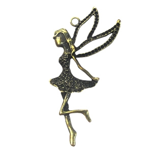 Zinc alloy Pendant, Fashion jewelry findings, Many colors for choice,Angel 68x33mm, Sold By PC