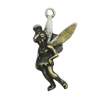 Zinc alloy Pendant, Fashion jewelry findings, Many colors for choice, Angel 38x20mm, Sold By Bag
