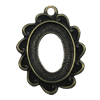 Zinc Alloy Cabochon Settings. Fashion Jewelry Findings. 30x23mm Inner dia：39x40mm. Sold by Bag     
