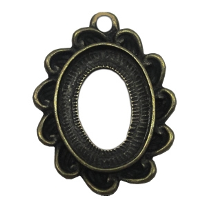 Zinc Alloy Cabochon Settings. Fashion Jewelry Findings. 30x23mm Inner dia：39x40mm. Sold by Bag     